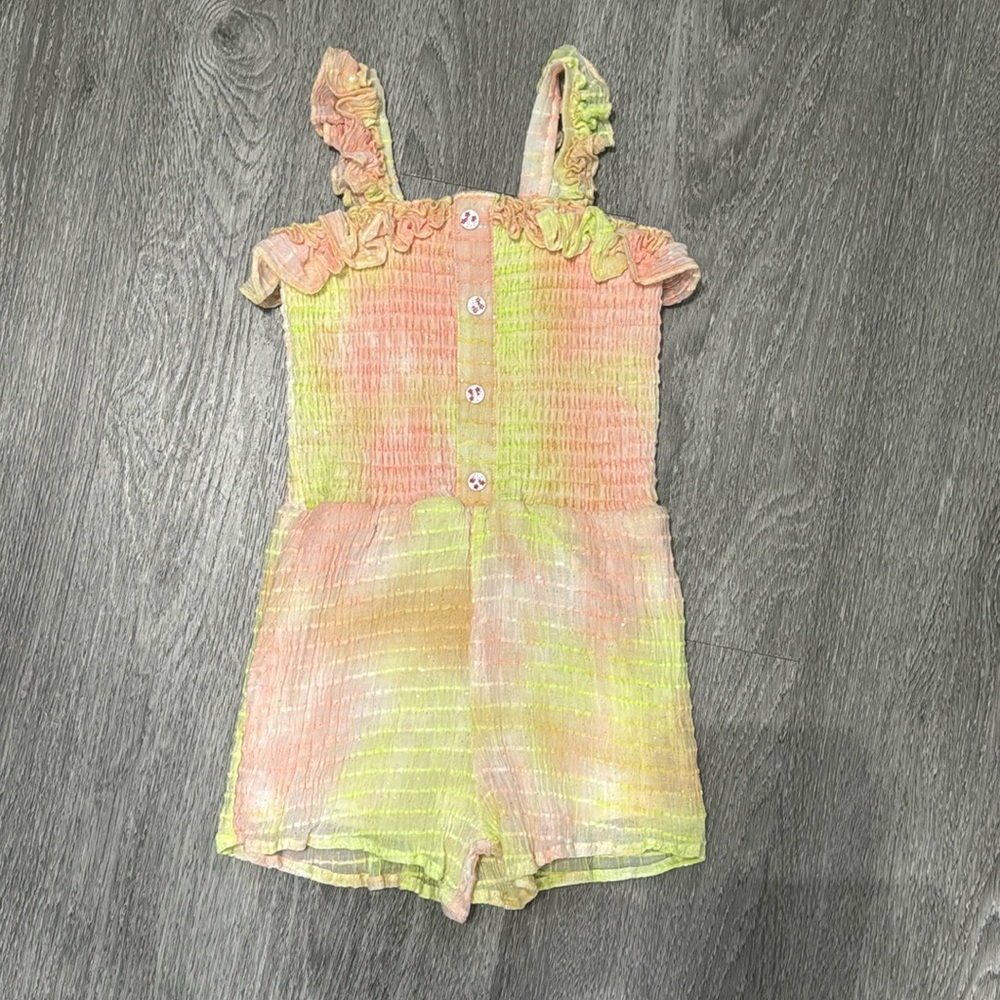 Yellow and pink girls 3t romper